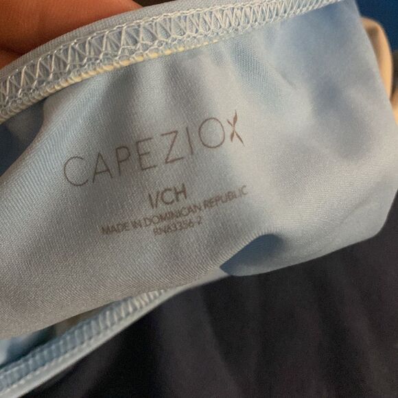 Capezio Girls' Team Basics Long Sleeve Leotard size l color light blue - Picture 5 of 6